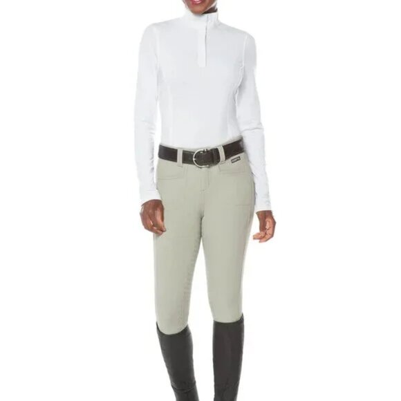 Kerrits Affinity® Pro Long Sleeve Show Shirt Size XS, Color: White/Mixed Bits - Picture 3 of 9